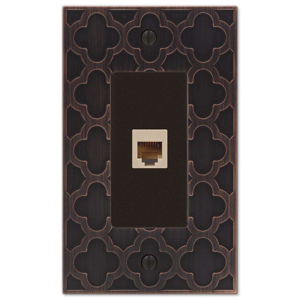 Tangier Aged Bronze Cast Phone Wallplate
