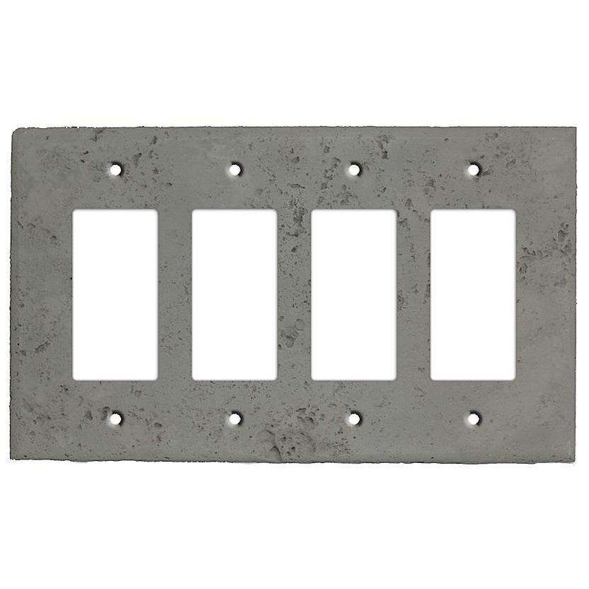 Gray Stone Four Rocker Switchplate - Wallplatesonline.com