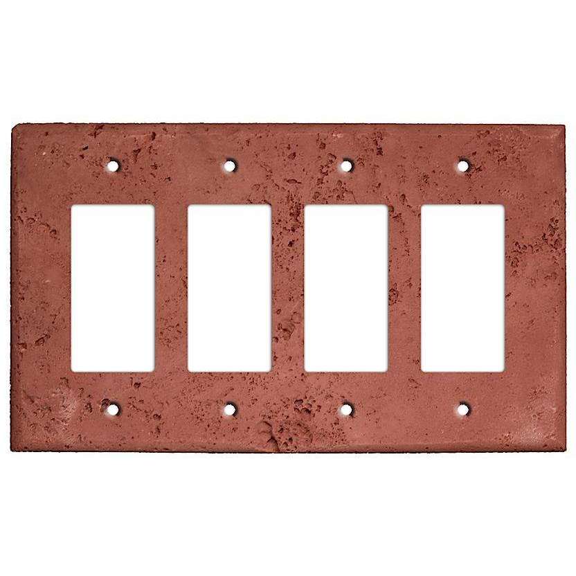 Brick Stone Four Rocker Switchplate