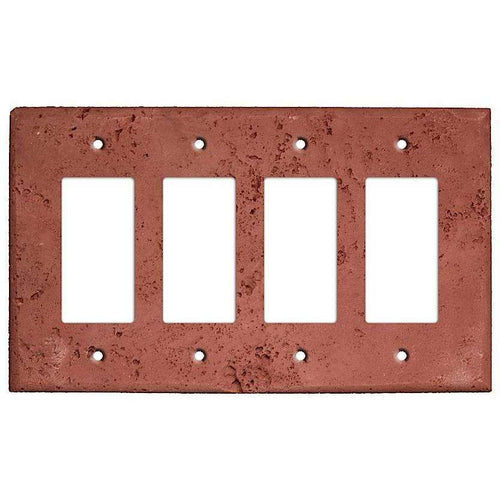 Brick Stone Four Rocker Switchplate