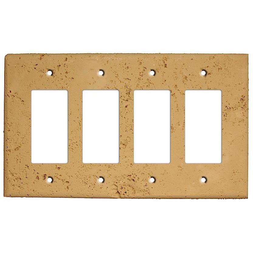 Caramel Stone Four Rocker Switchplate