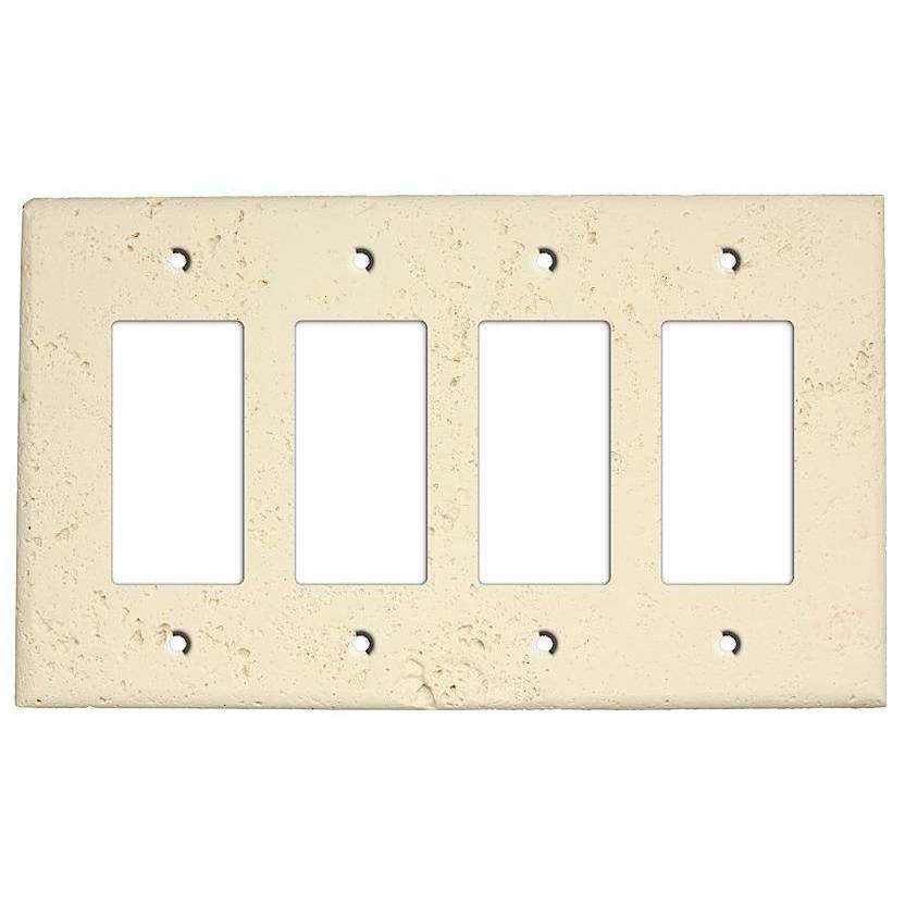 Bone Stone Four Rocker Switchplate