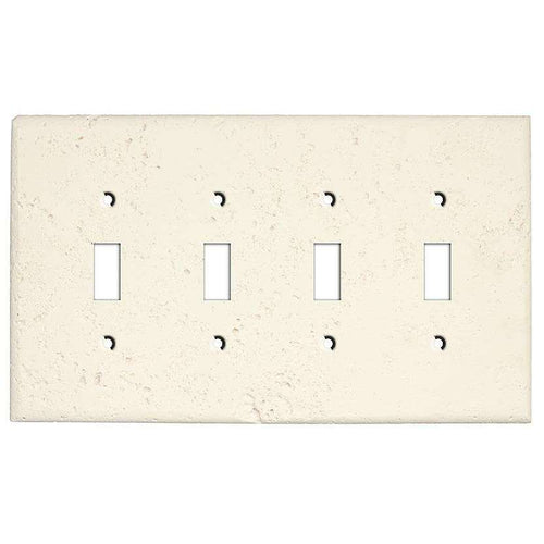 Paintable Stone Four Toggle Switchplate