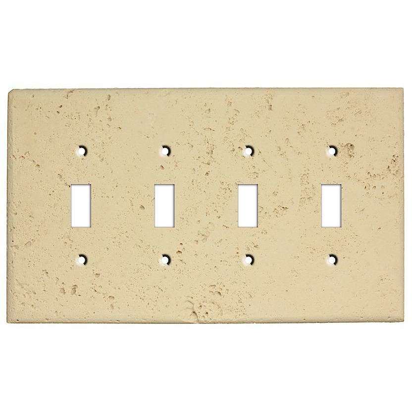 Sand Stone Four Toggle Switchplate