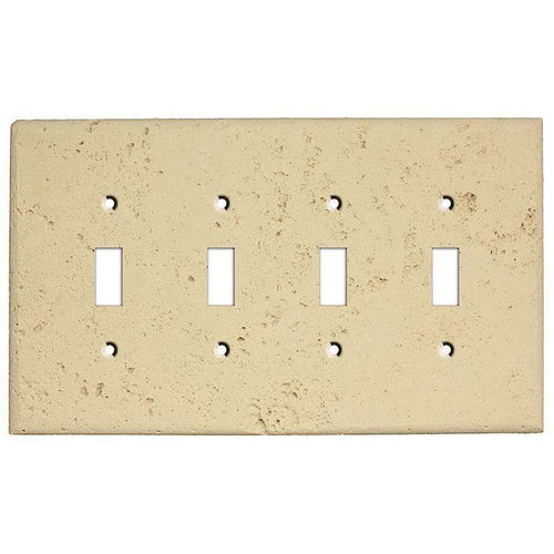 Sand Stone Four Toggle Switchplate
