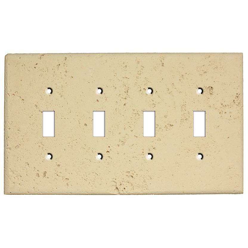 Sand Stone Four Toggle Switchplate - Wallplatesonline.com