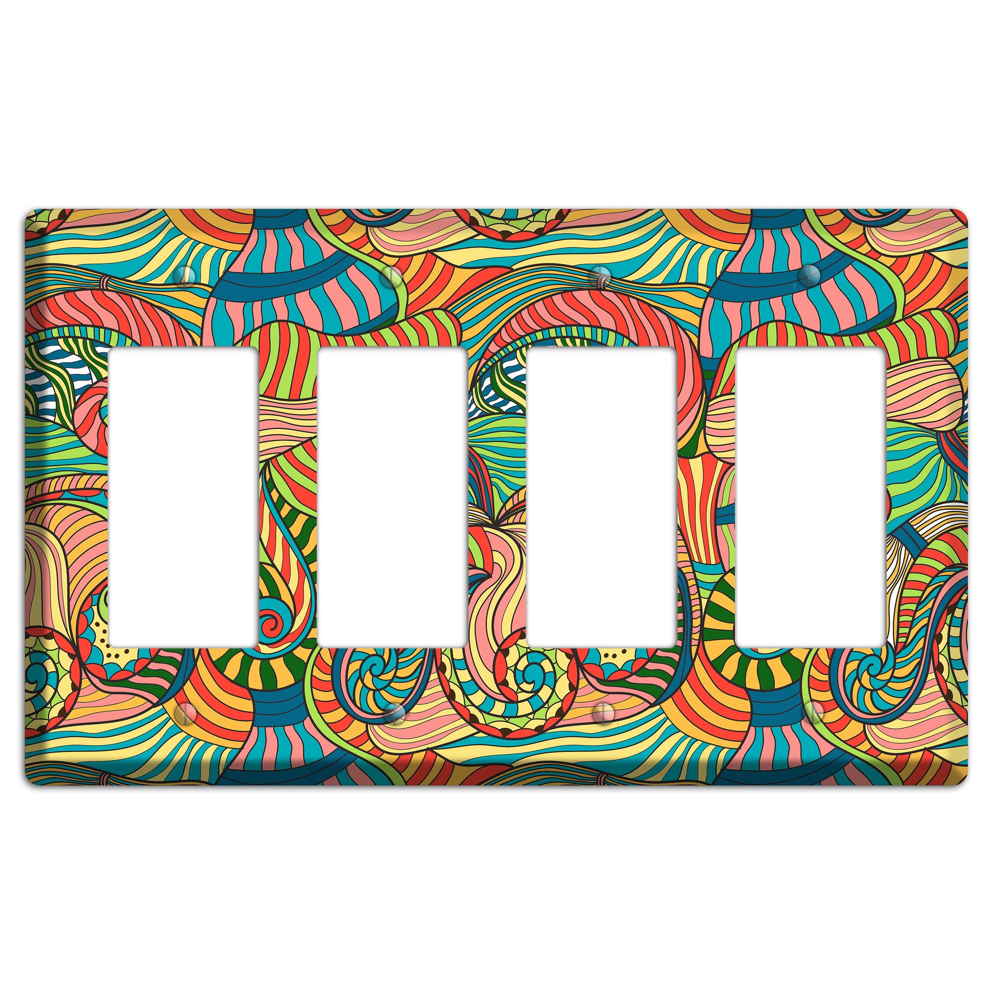 Retro Flourish 3 4 Rocker Wallplate