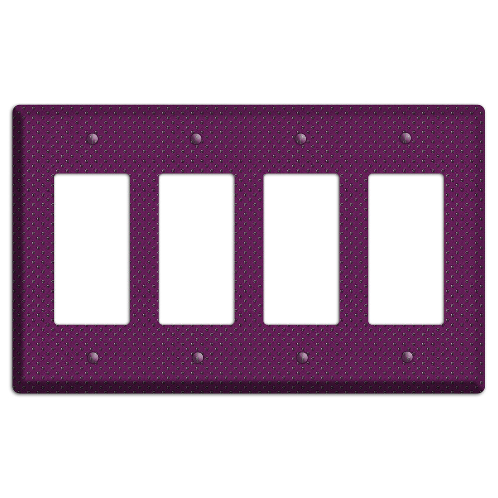 Purple Small Dots 4 Rocker Wallplate