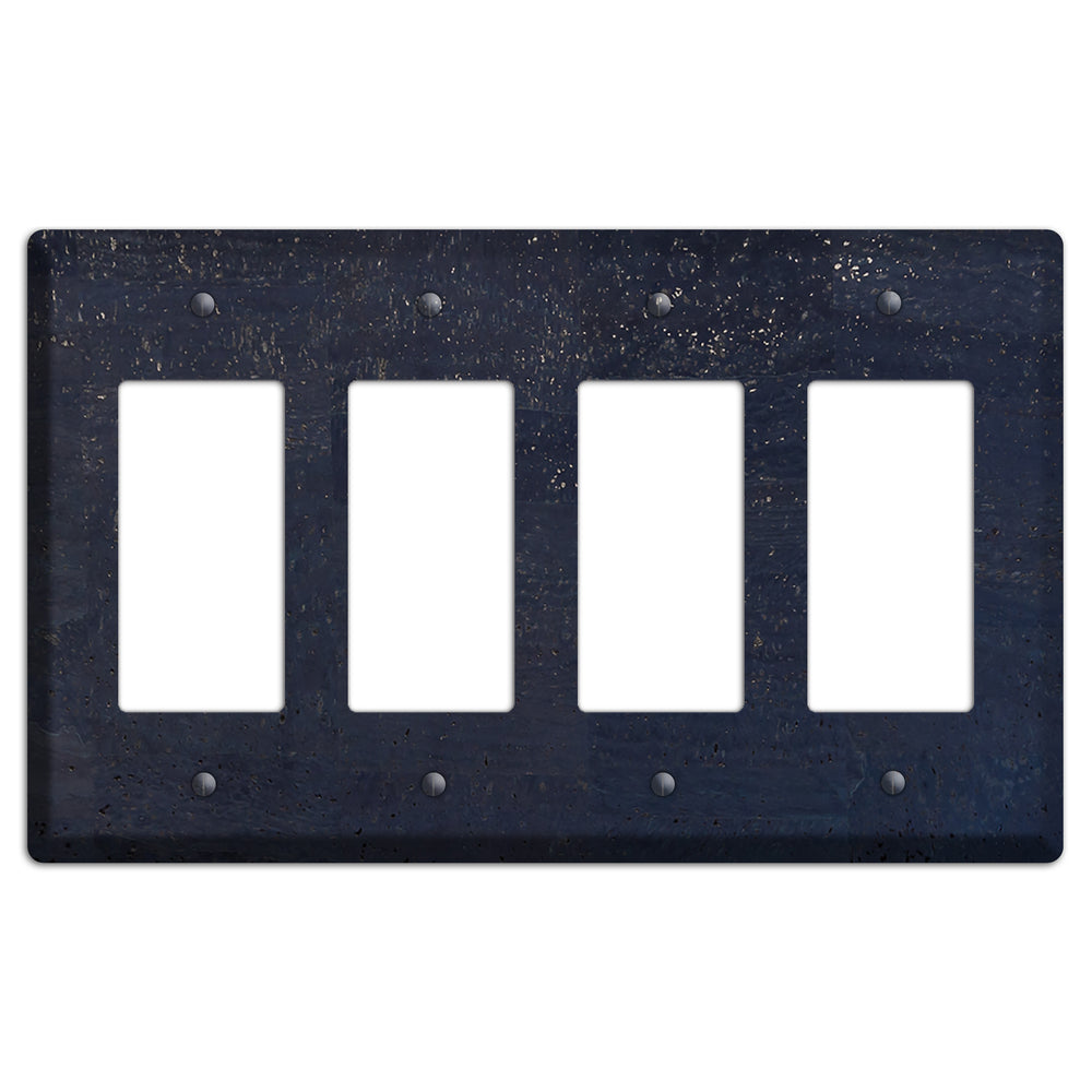 Navy Cork 4 Rocker Wallplate