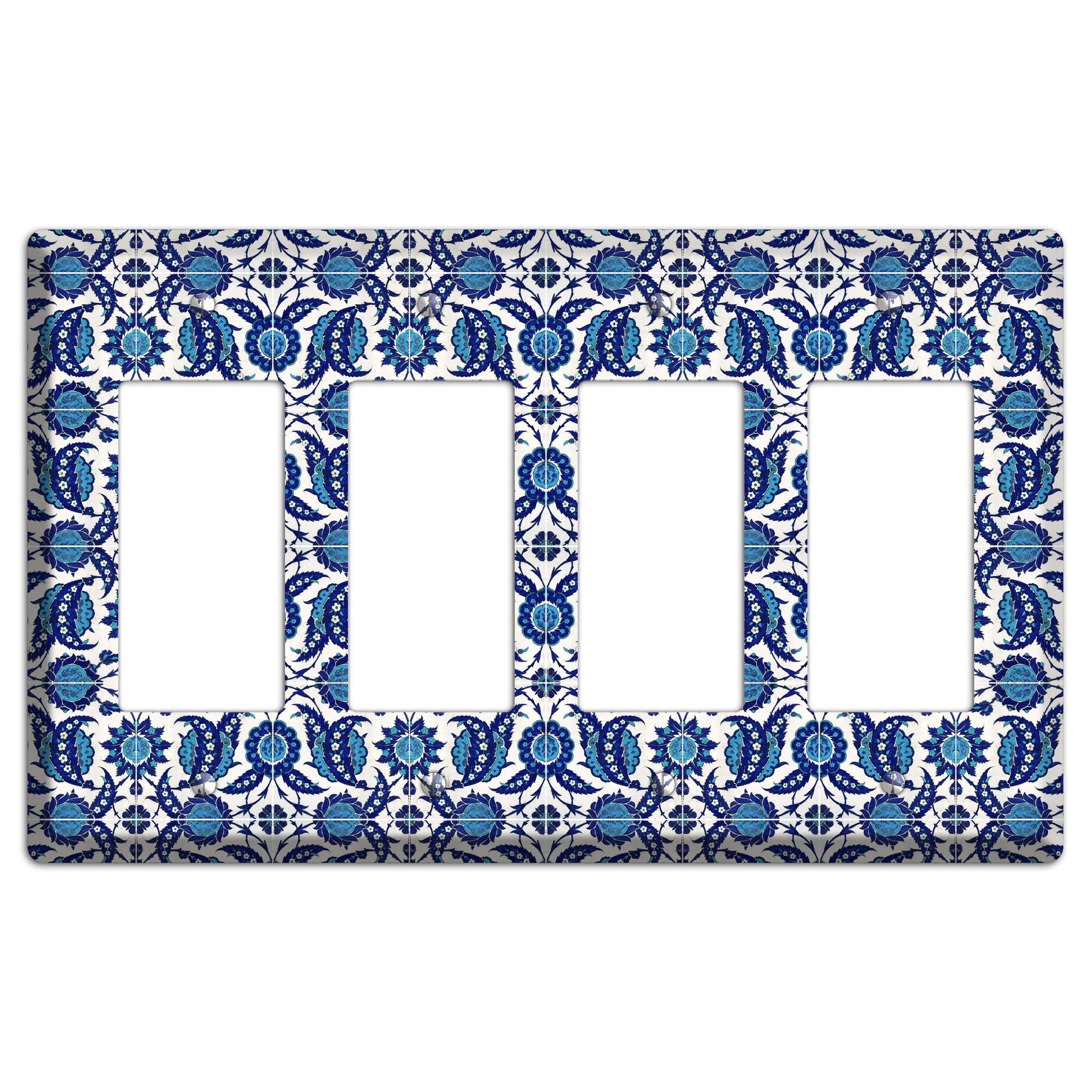 Ornate Paisley Tile 4 Rocker Wallplate