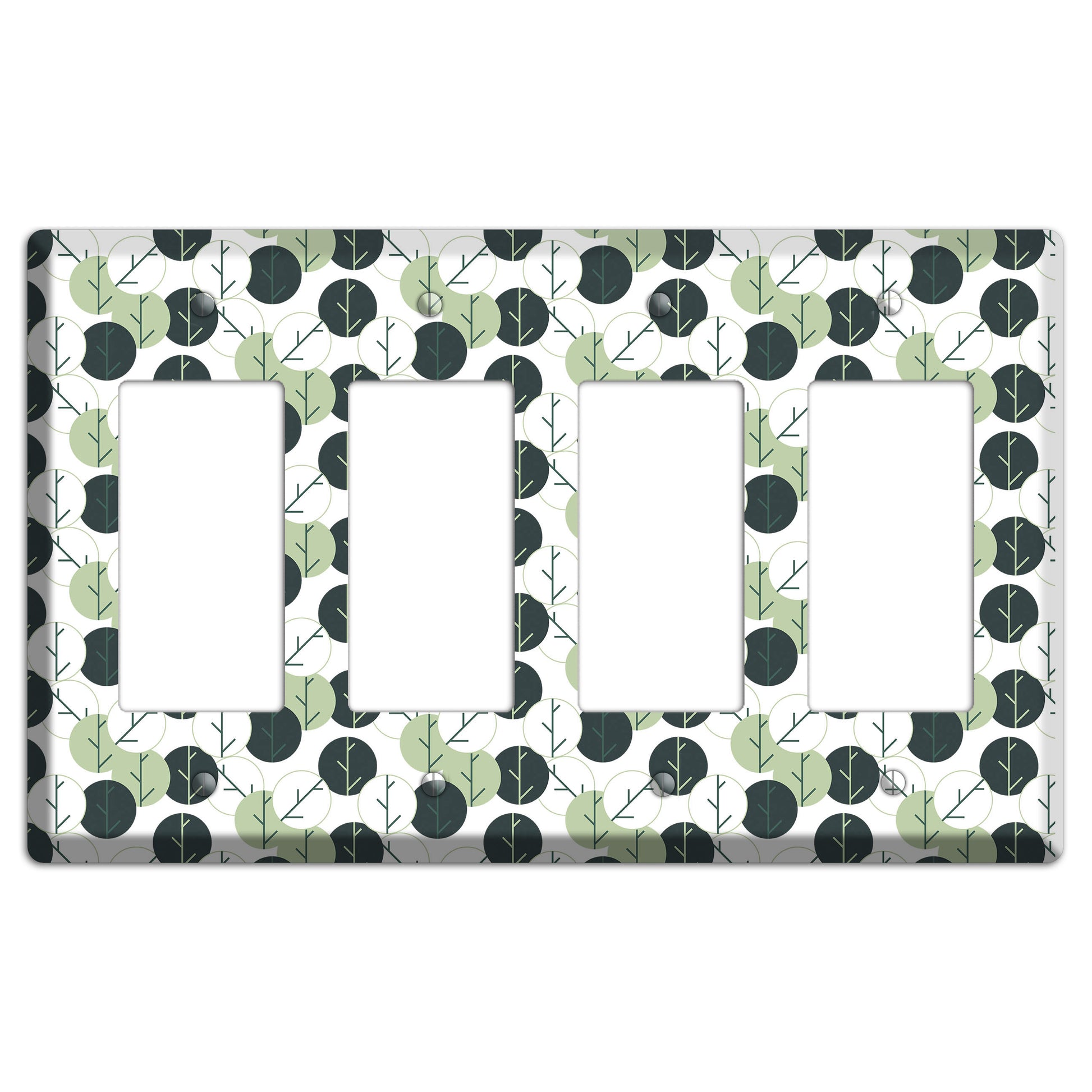 Leaves Style F 4 Rocker Wallplate