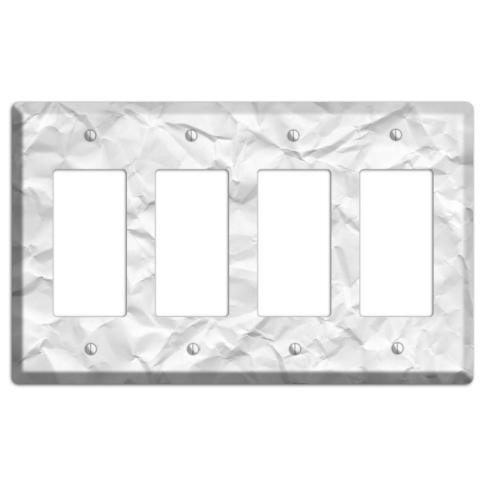 Alto Crinkled Paper 4 Rocker Wallplate