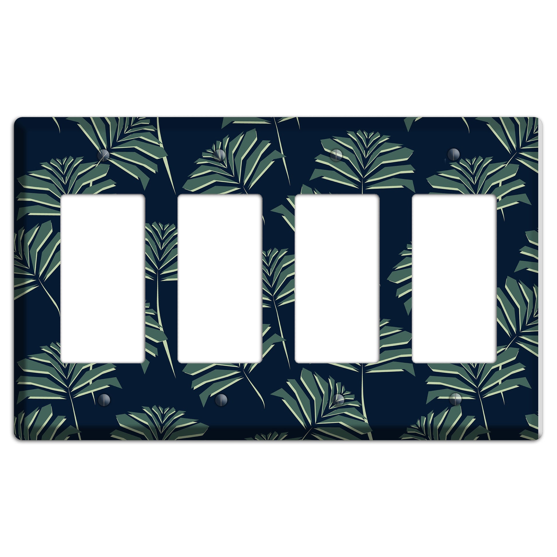 Leaves Style C 4 Rocker Wallplate