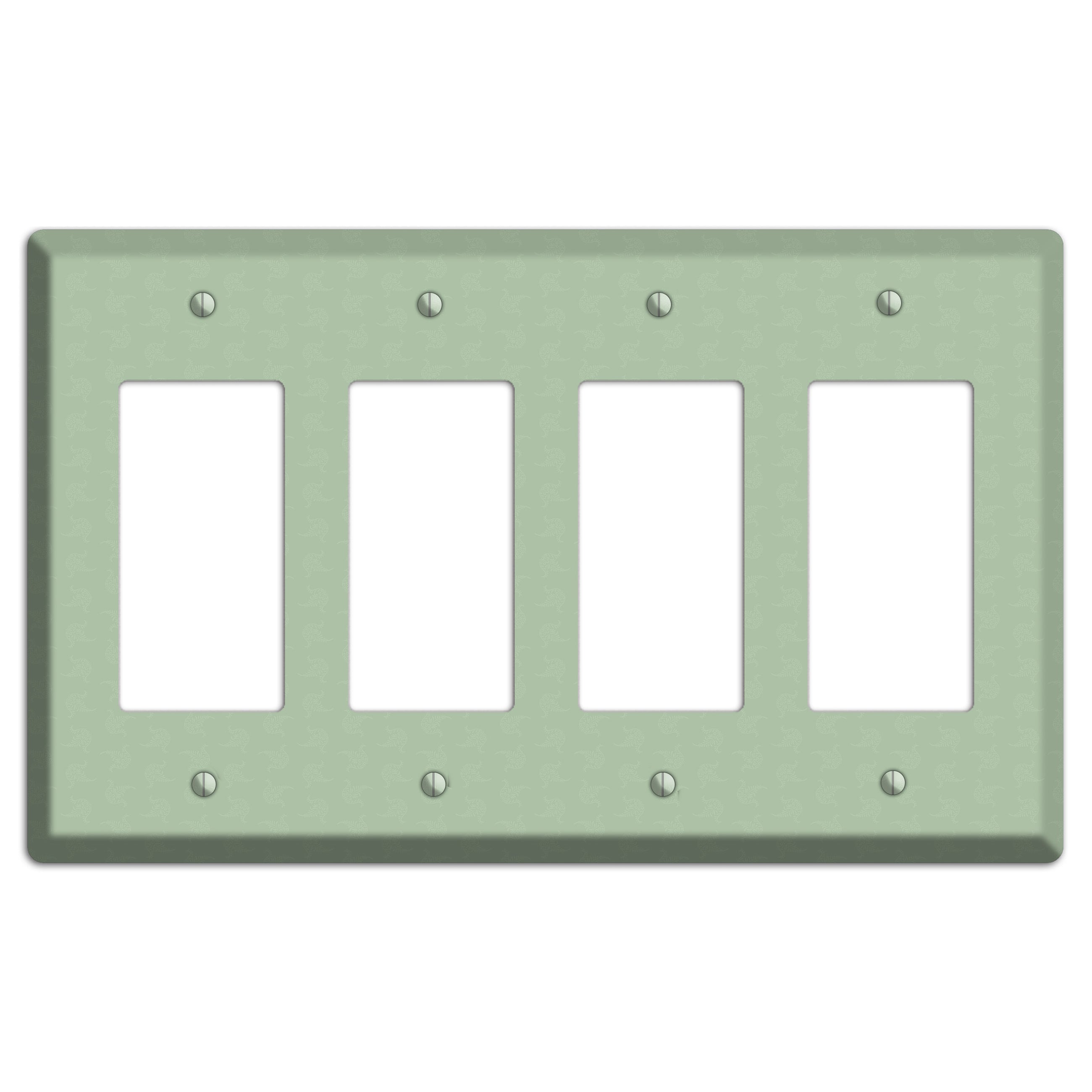 Sage Tiny Cartouche 4 Rocker Wallplate