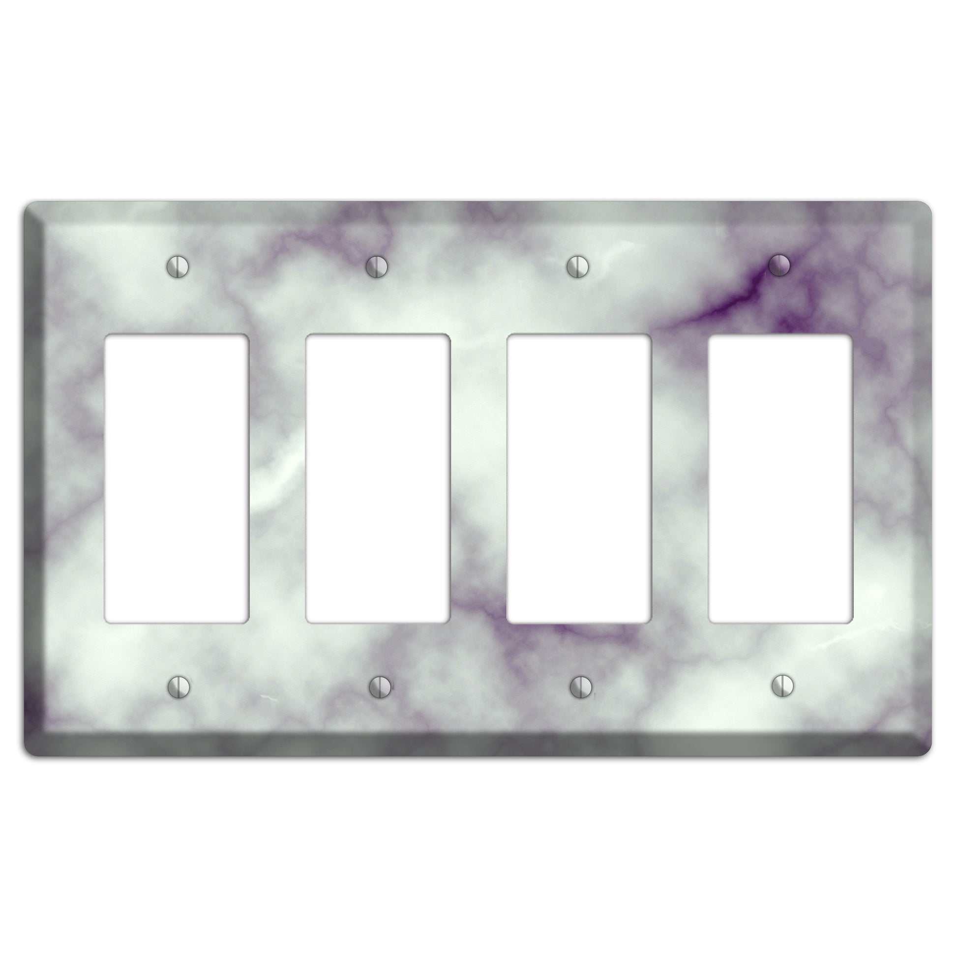 Gray Nurse Marble 4 Rocker Wallplate