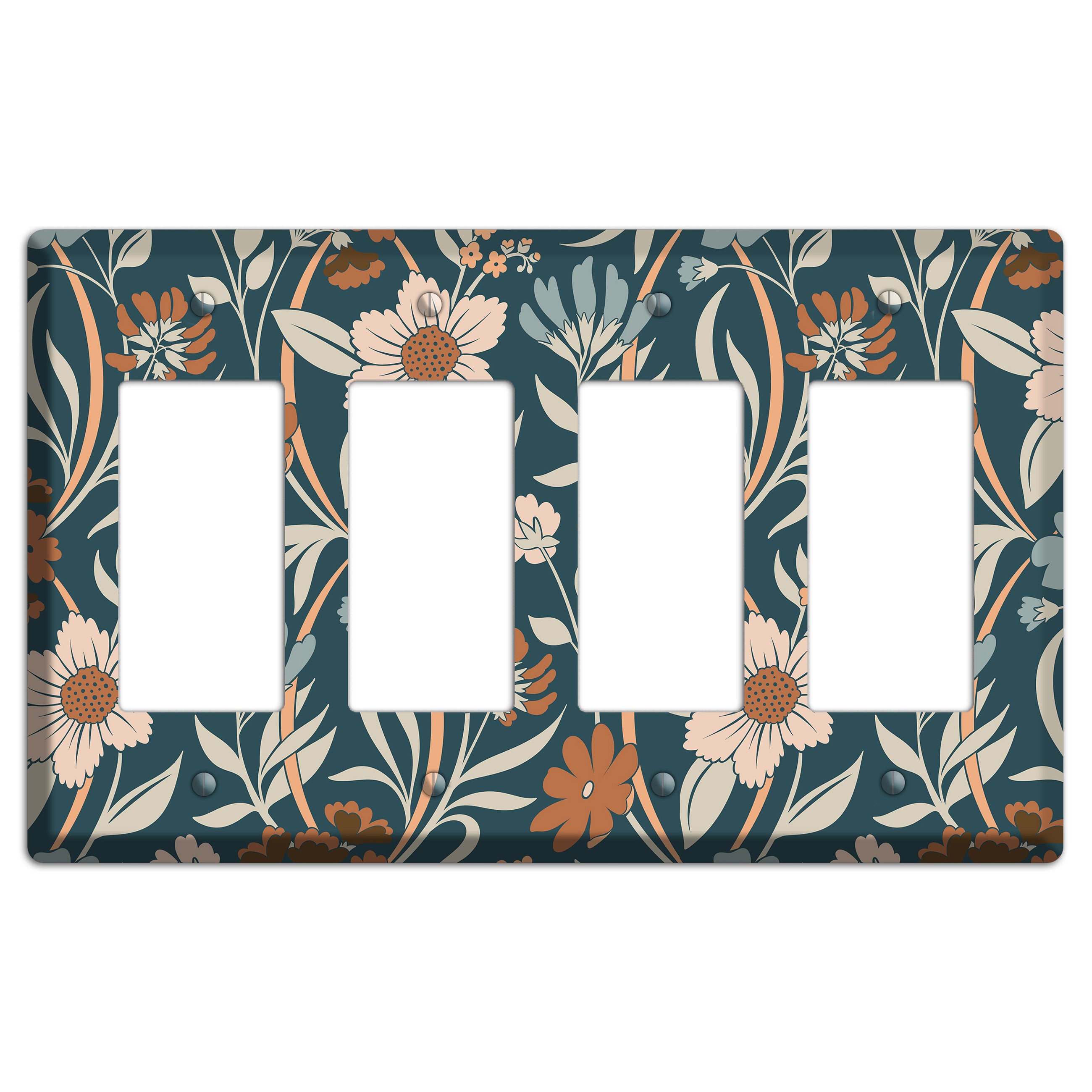 Summer Floral 1 4 Rocker Wallplate