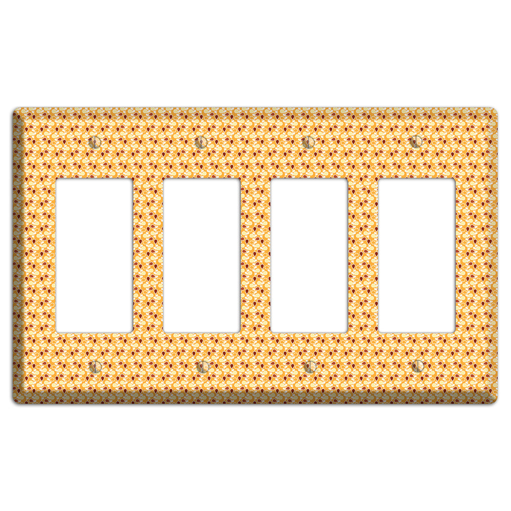 Tiny Yellow Teardrop Vine 4 Rocker Wallplate