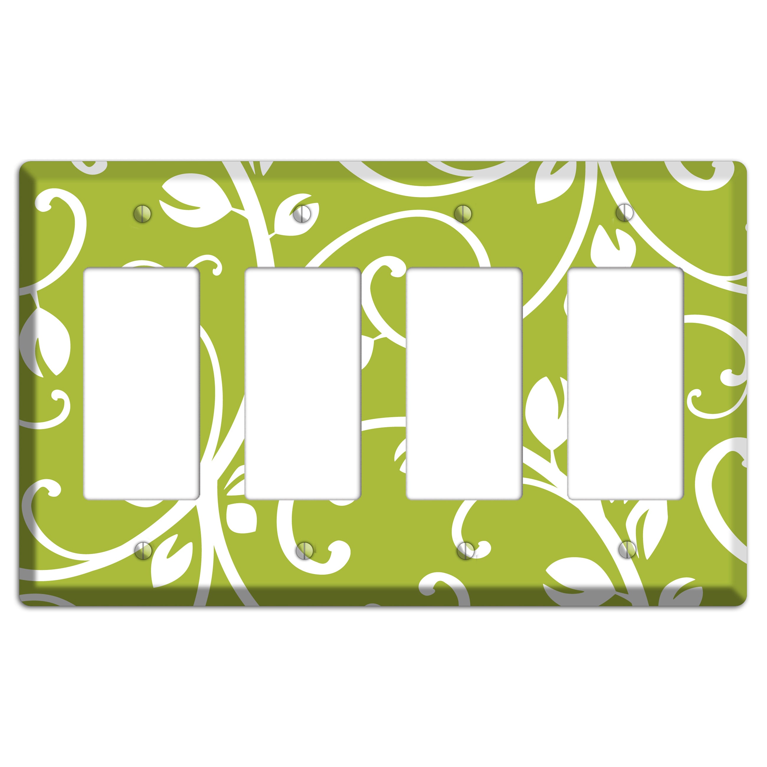 Green Bud Sprig 4 Rocker Wallplate