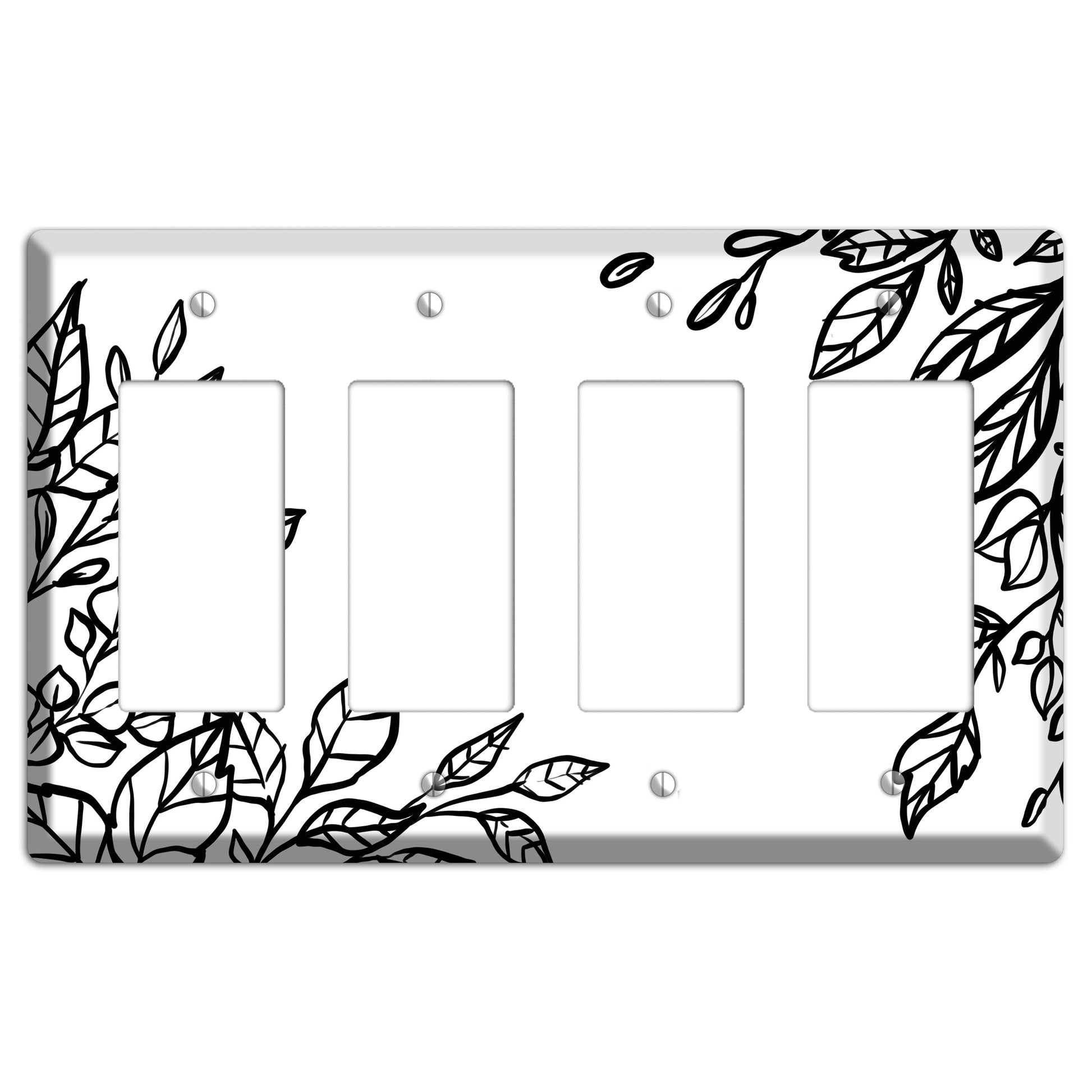 Hand-Drawn Floral 19 4 Rocker Wallplate