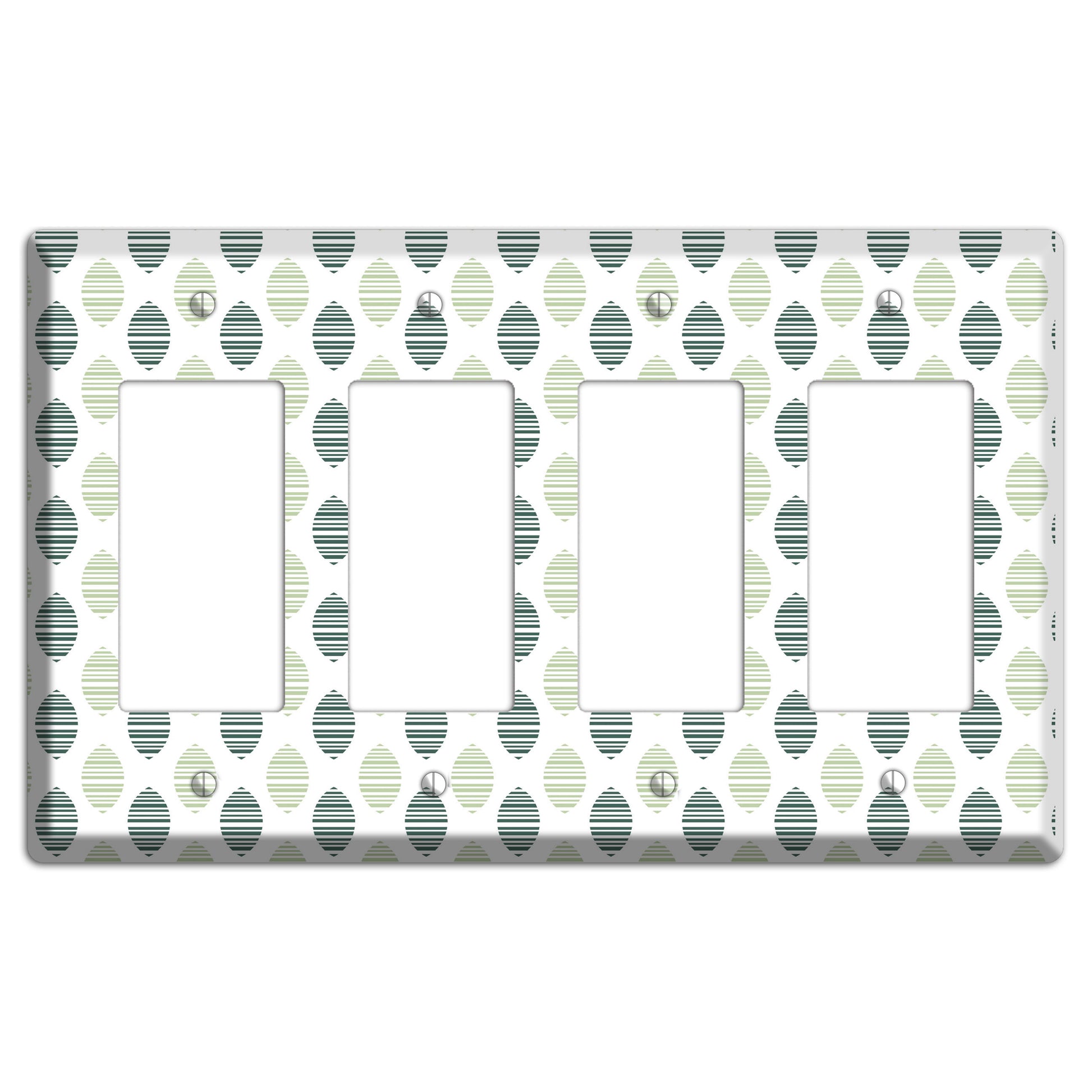 Leaves Style A 4 Rocker Wallplate