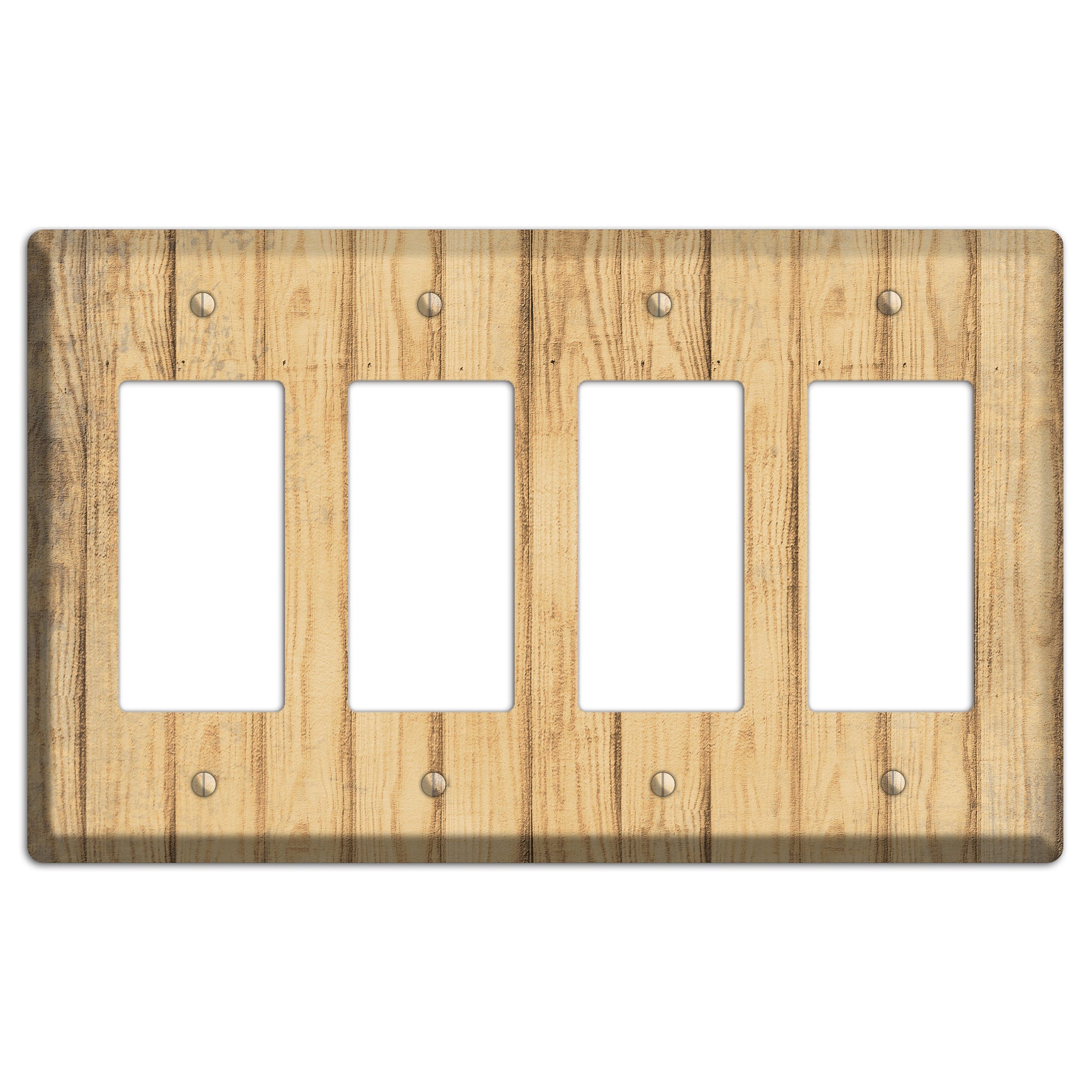 Twine Weathered Wood 4 Rocker Wallplate