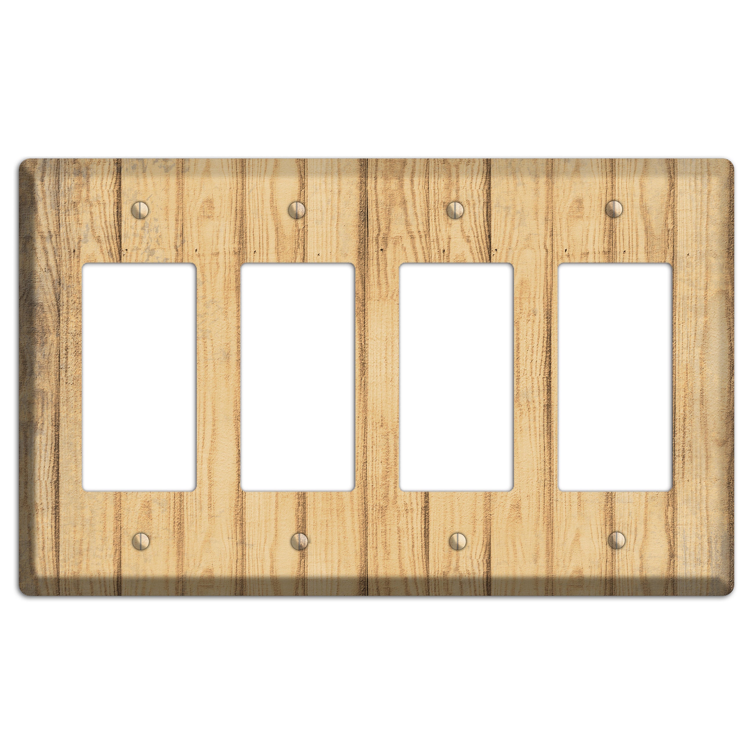 Twine Weathered Wood 4 Rocker Wallplate