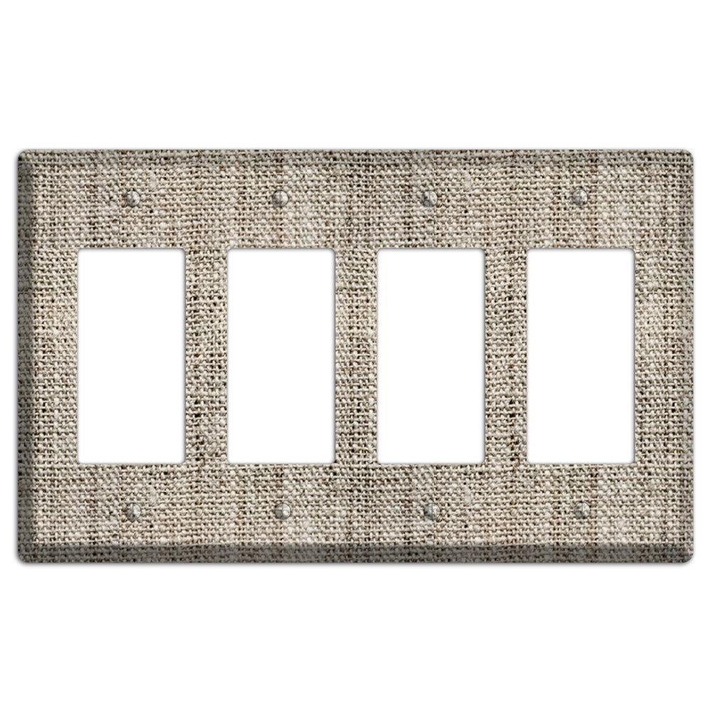Niagara Burlap 4 Rocker Wallplate