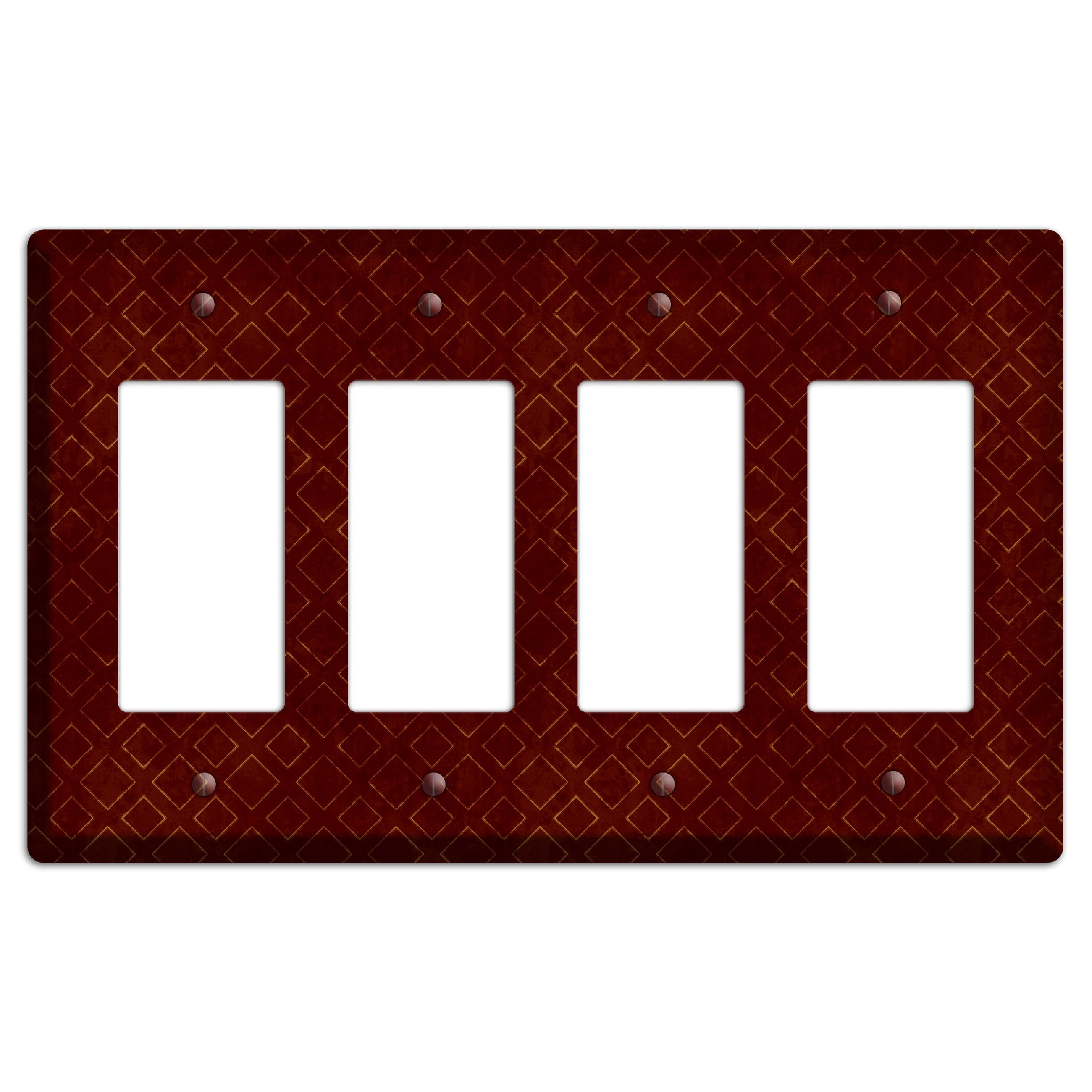 Maroon Diamonds 4 Rocker Wallplate