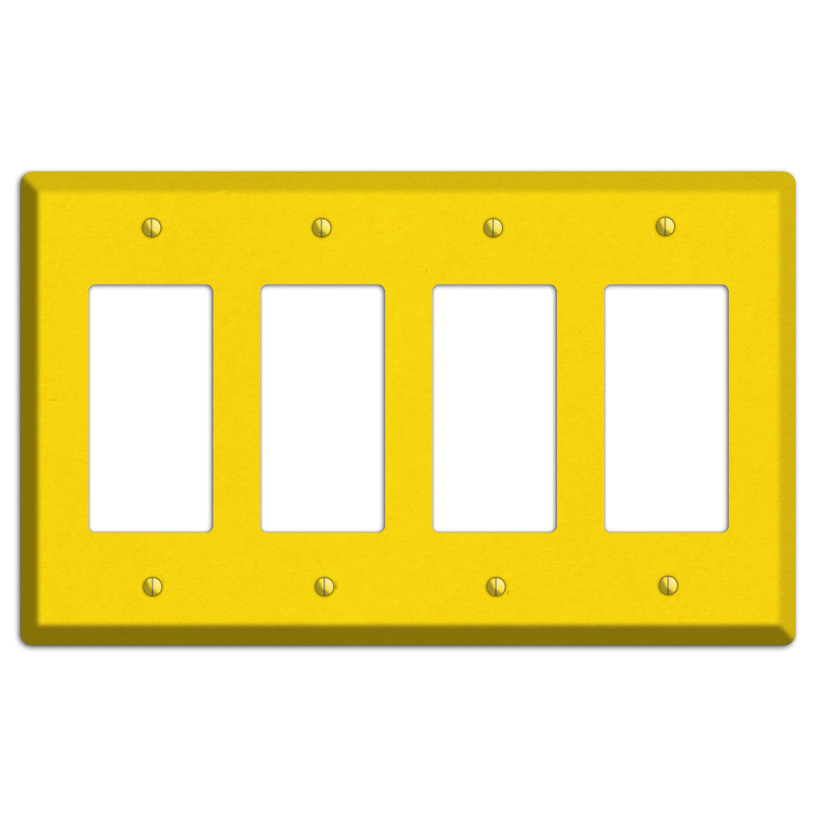 Moon Yellow Kraft 4 Rocker Wallplate