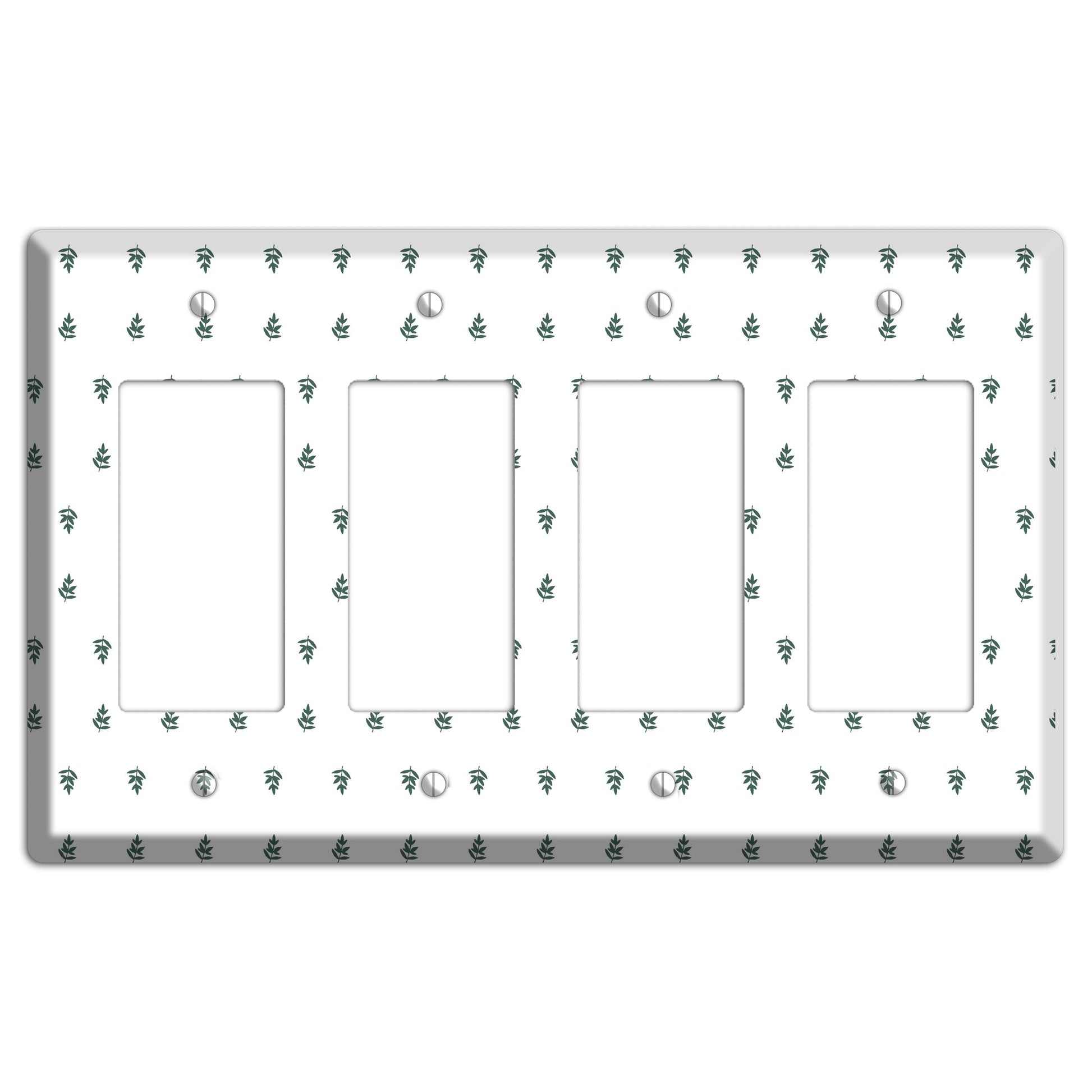 Leaves Style Y 4 Rocker Wallplate