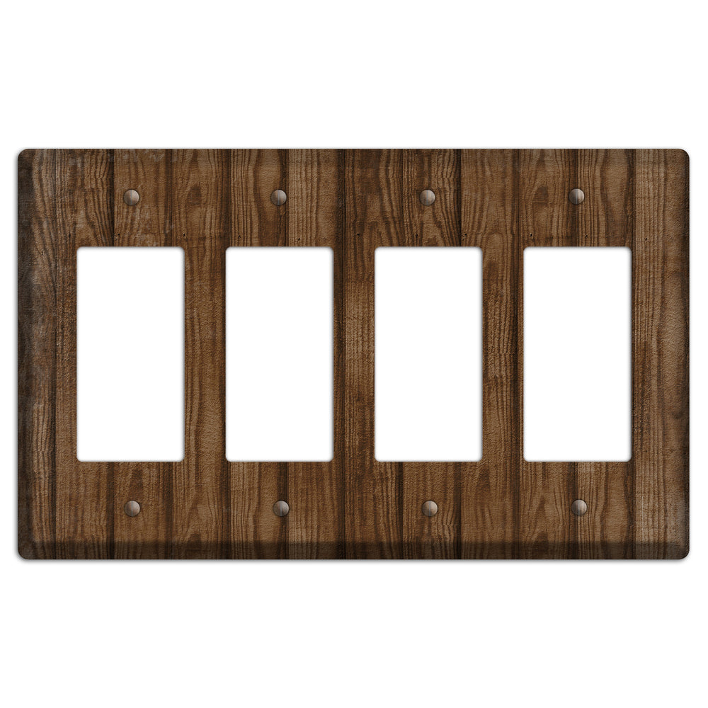 Spice Weathered Wood 4 Rocker Wallplate