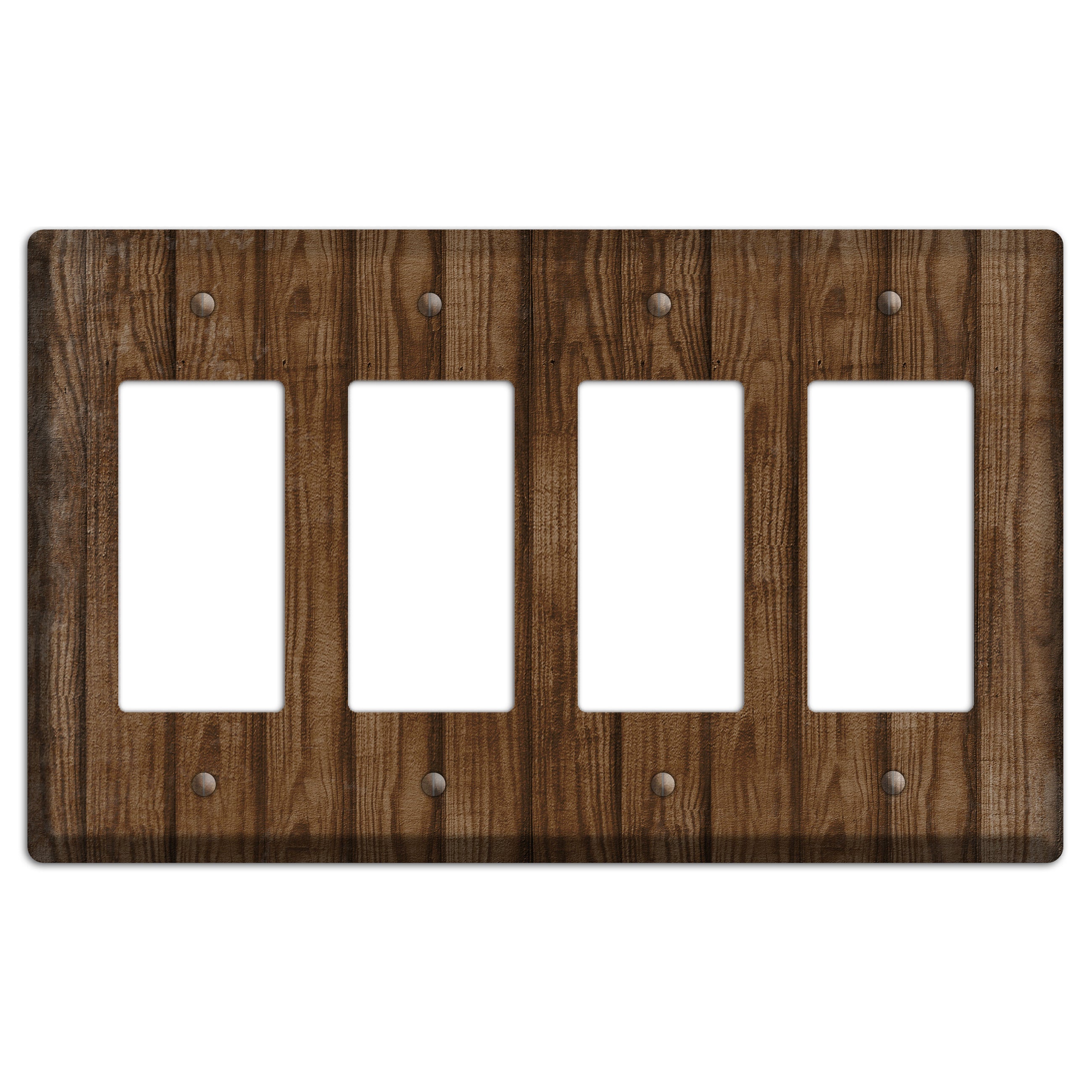 Spice Weathered Wood 4 Rocker Wallplate