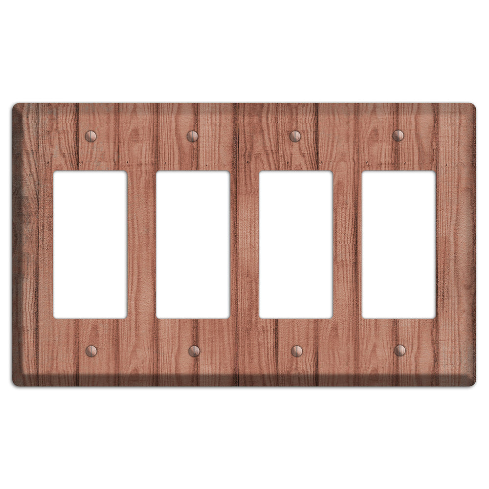 Coral Tree Weathered Wood 4 Rocker Wallplate