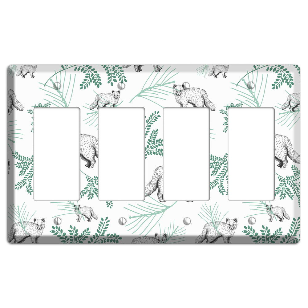 Wildlife Arctic Fox 4 Rocker Wallplate