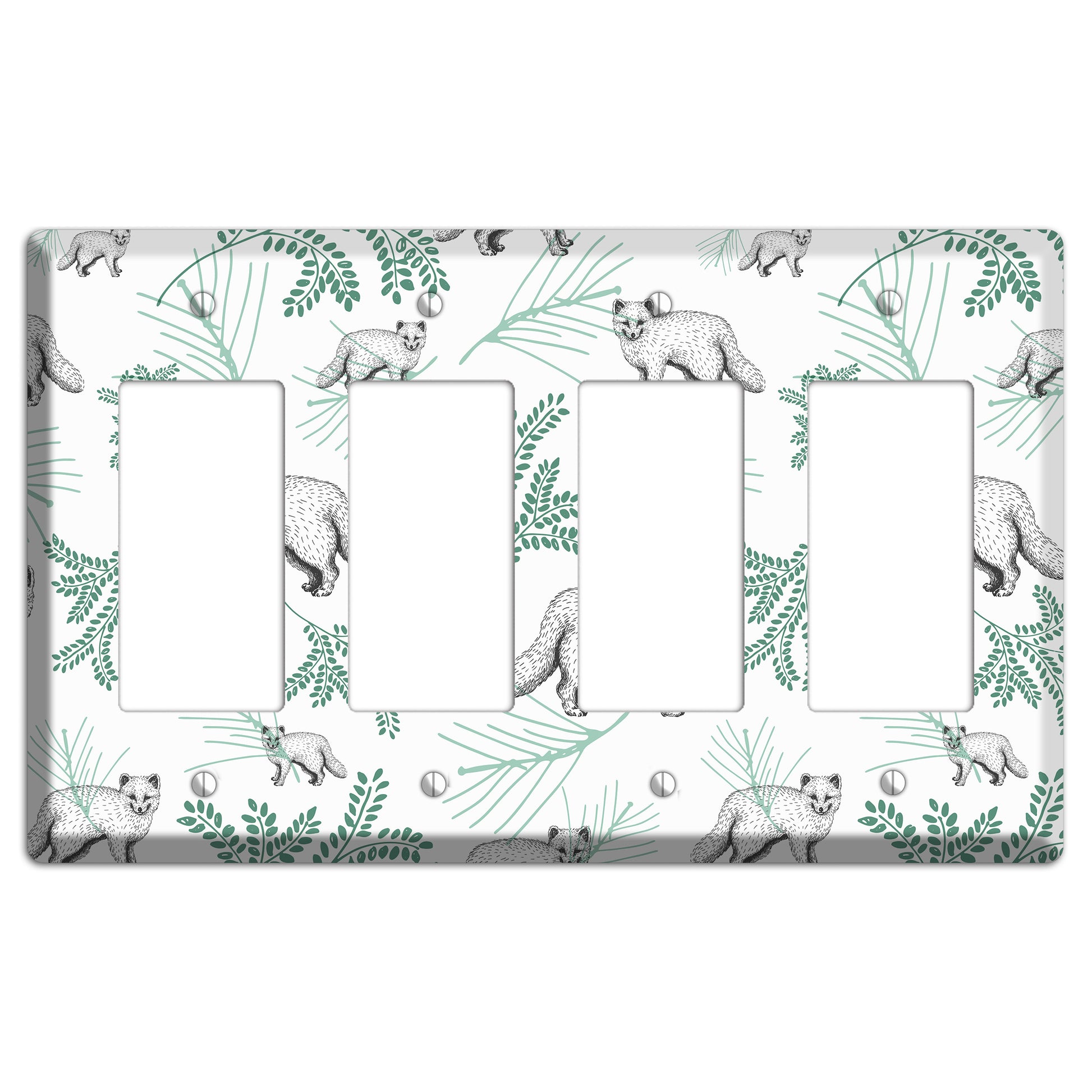 Wildlife Arctic Fox 4 Rocker Wallplate