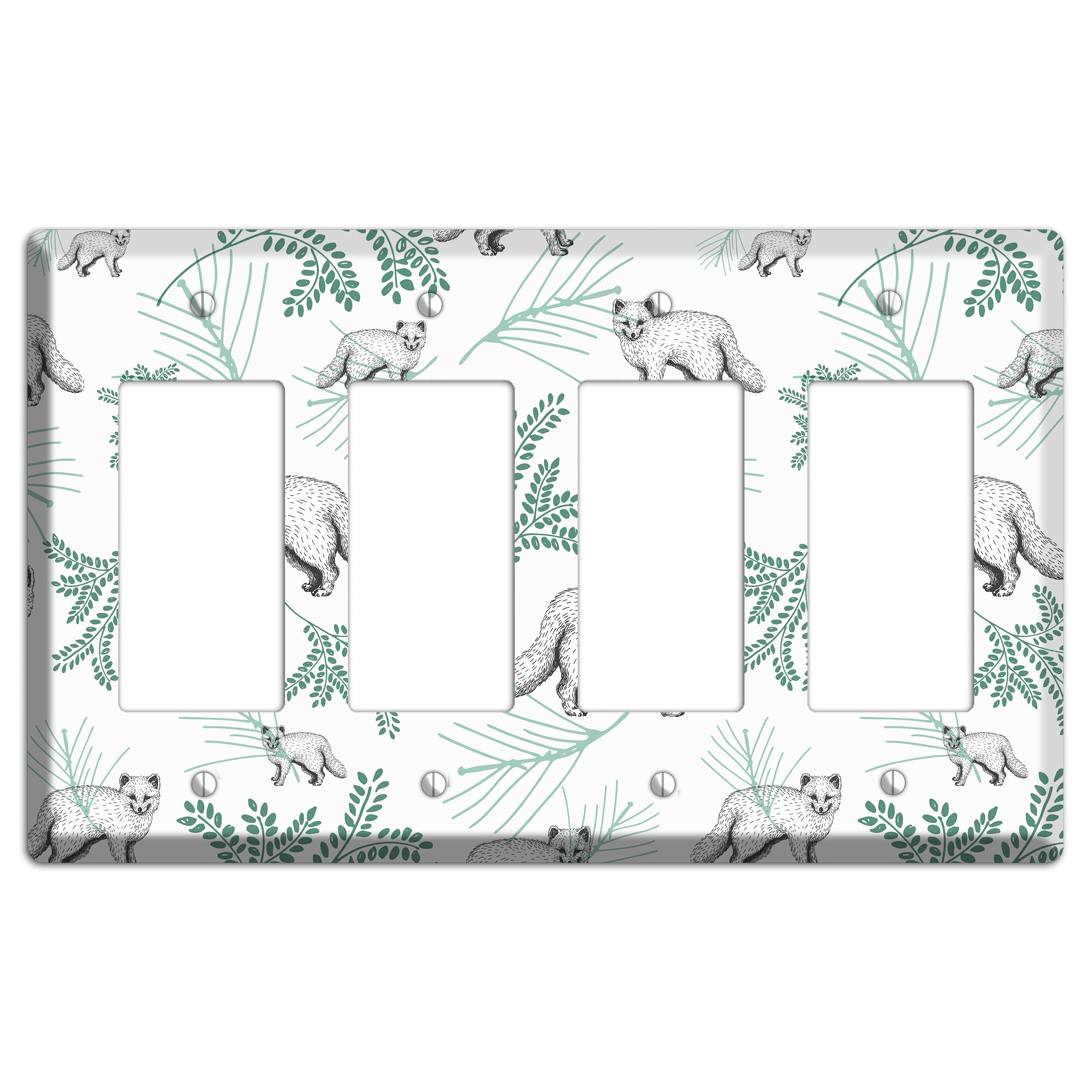 Wildlife Arctic Fox 4 Rocker Wallplate