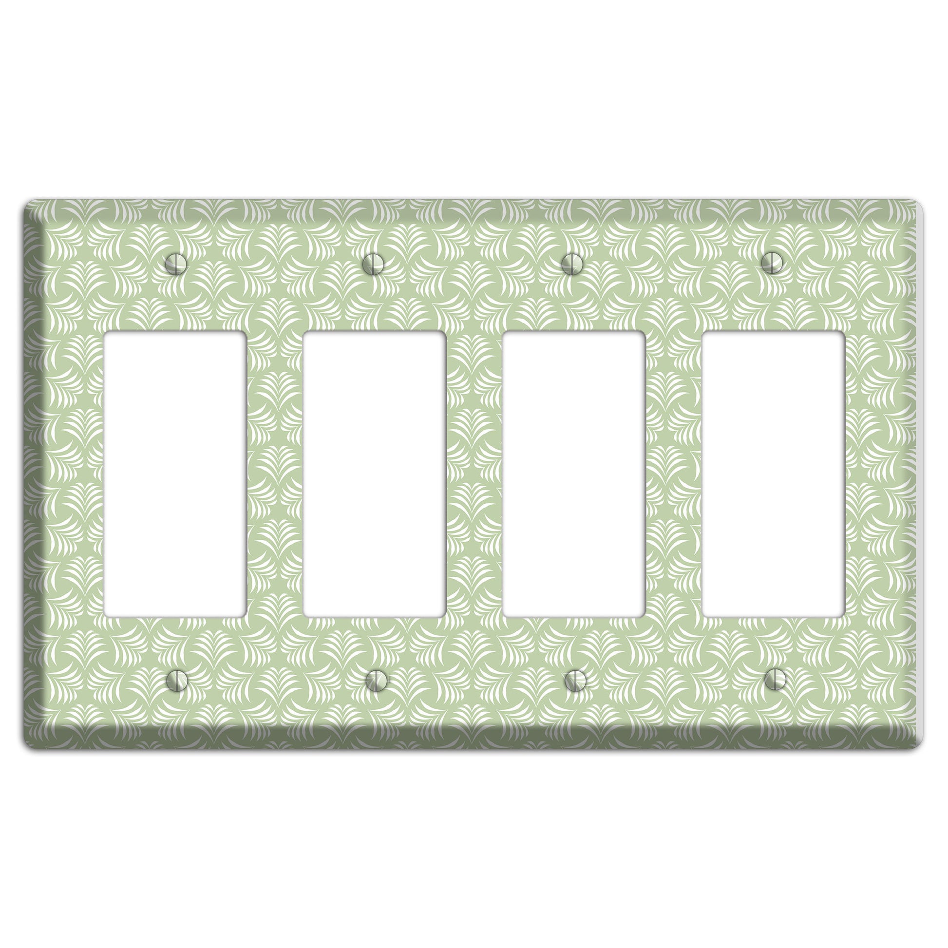 Leaves Style V 4 Rocker Wallplate