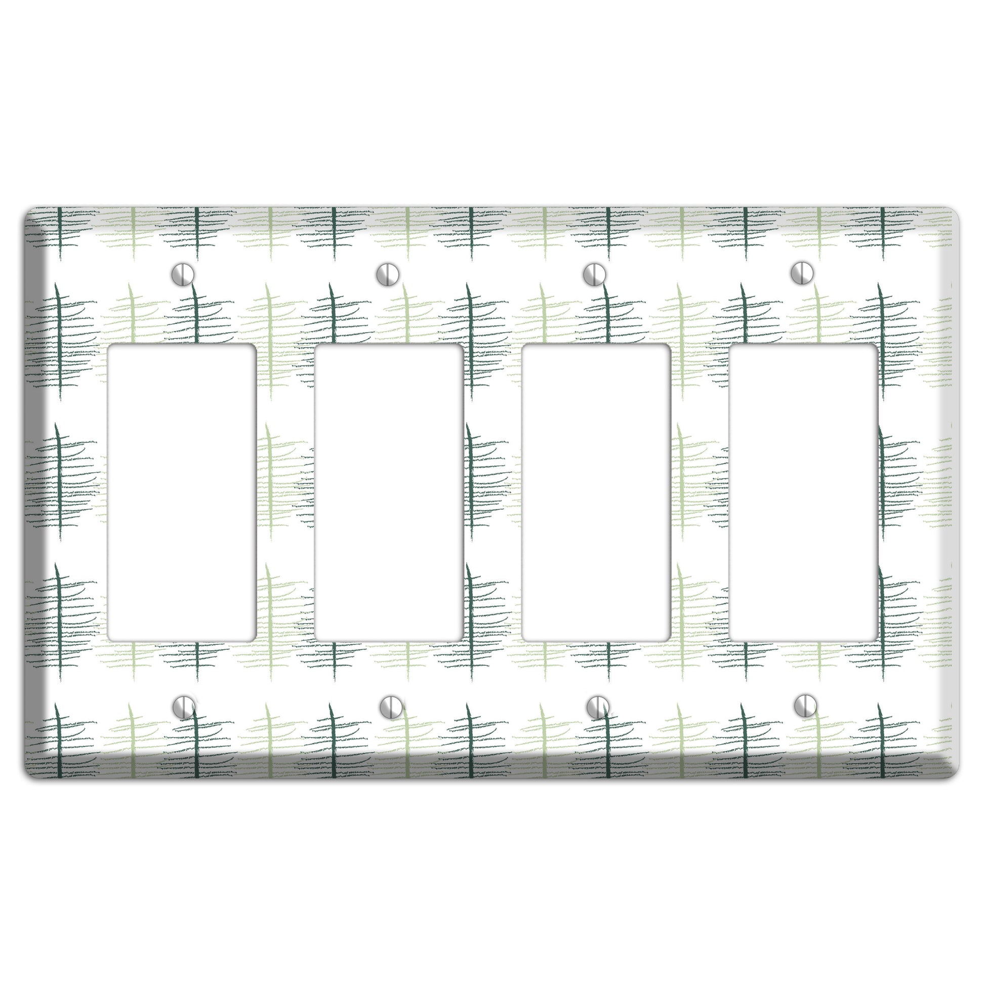 Leaves Style B 4 Rocker Wallplate