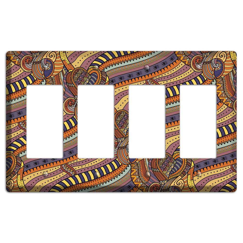 Retro Flourish 7 4 Rocker Wallplate