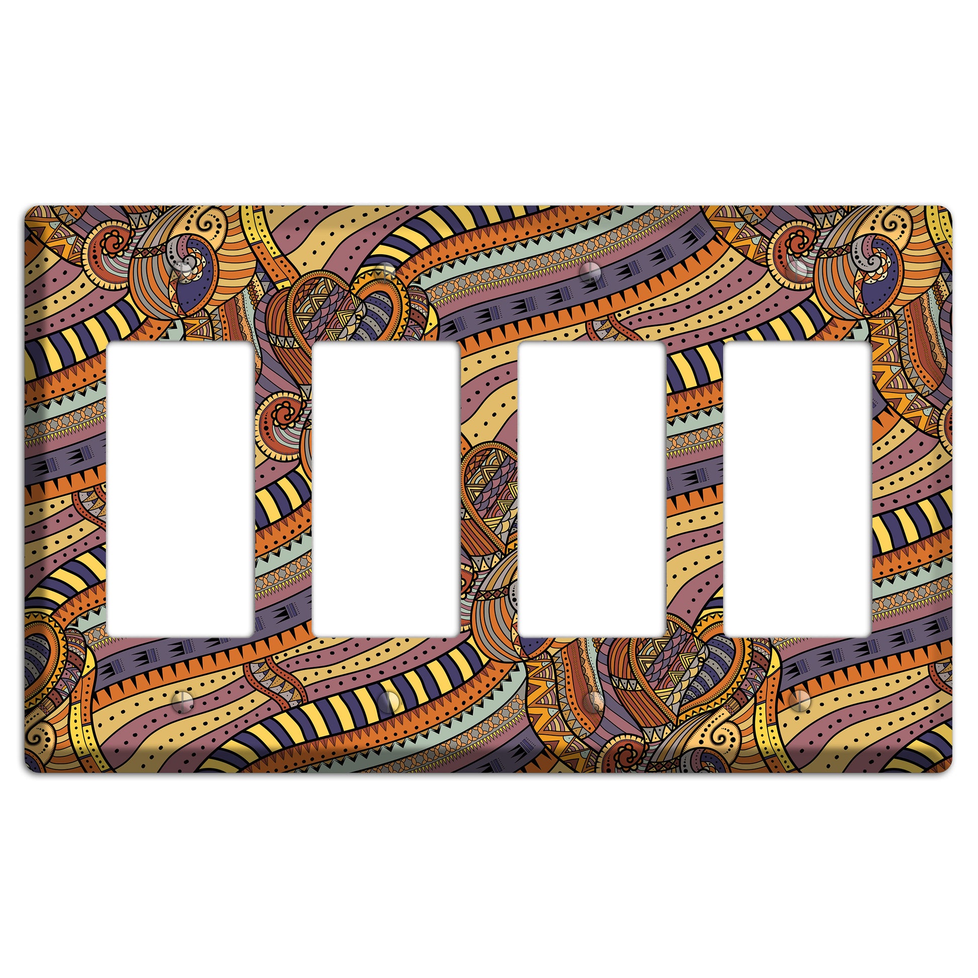 Retro Flourish 7 4 Rocker Wallplate