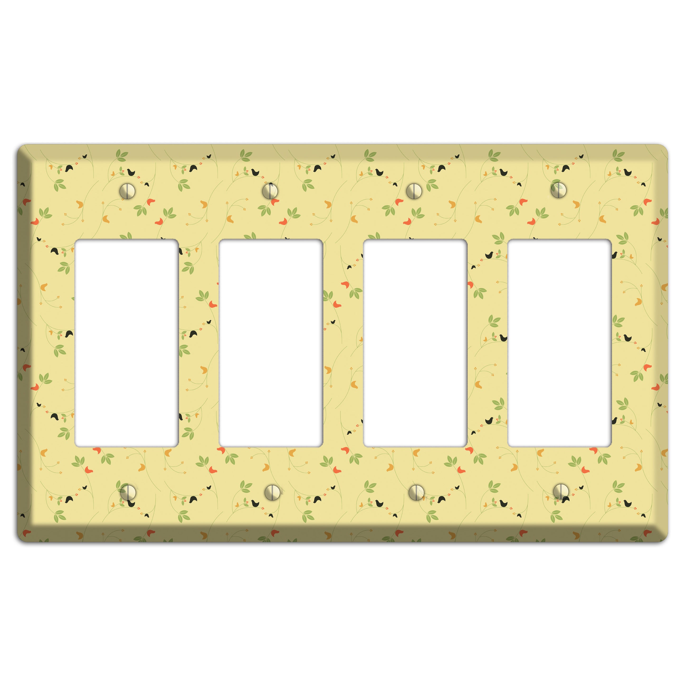 Tiny Yellow Flowers 4 Rocker Wallplate