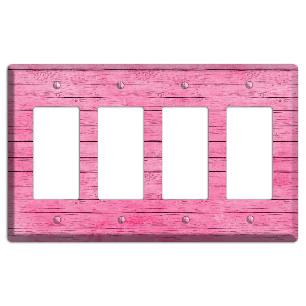 Carissma Pink Texture 4 Rocker Wallplate