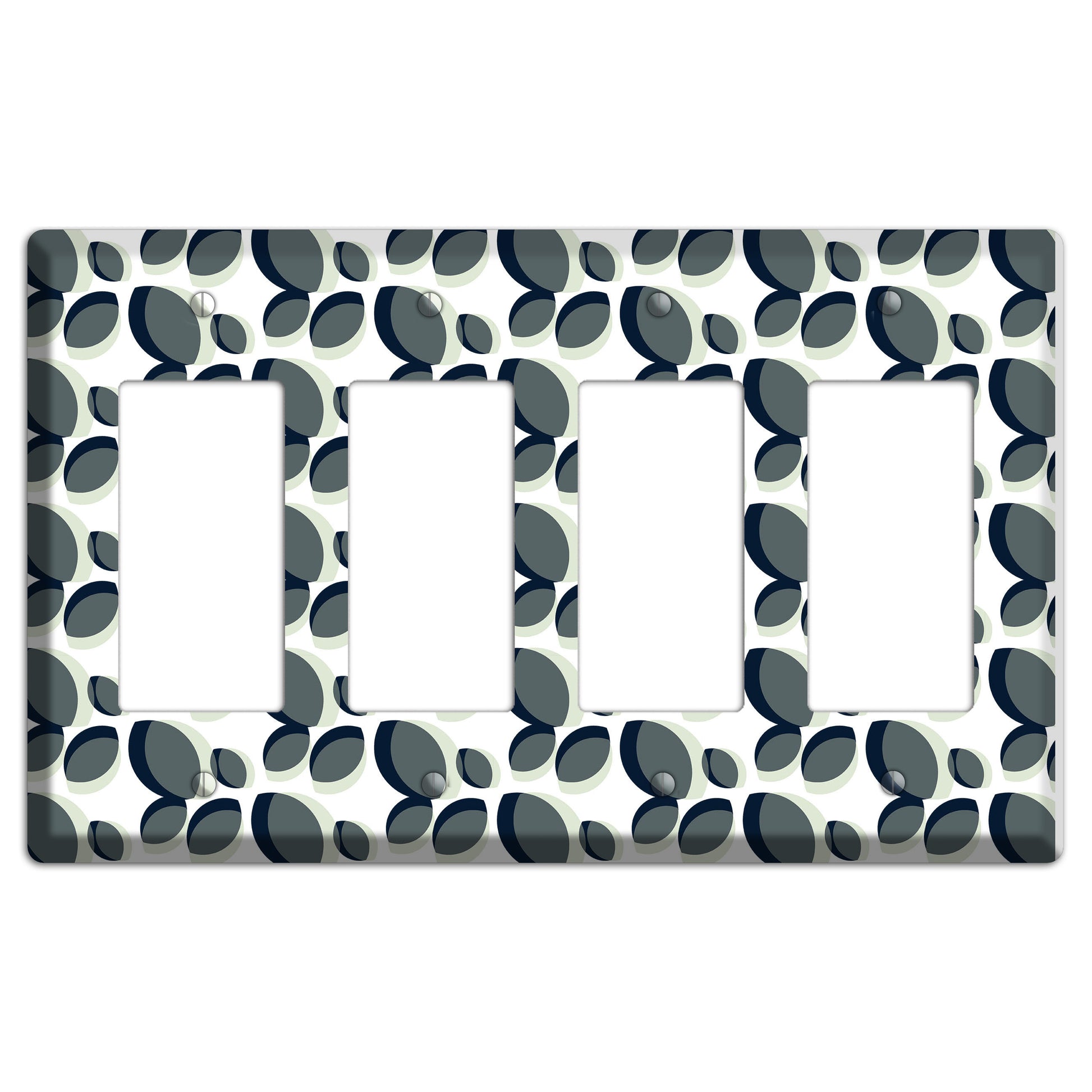 Leaves Style E 4 Rocker Wallplate