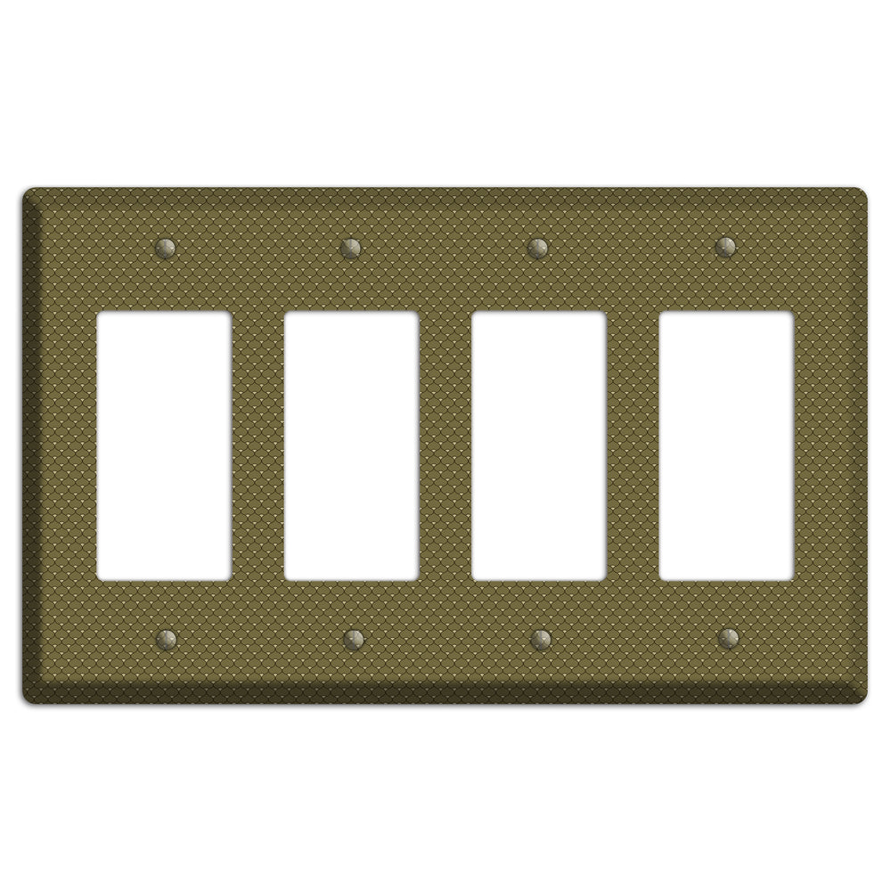 Brown Tiny Deco Scallop 4 Rocker Wallplate