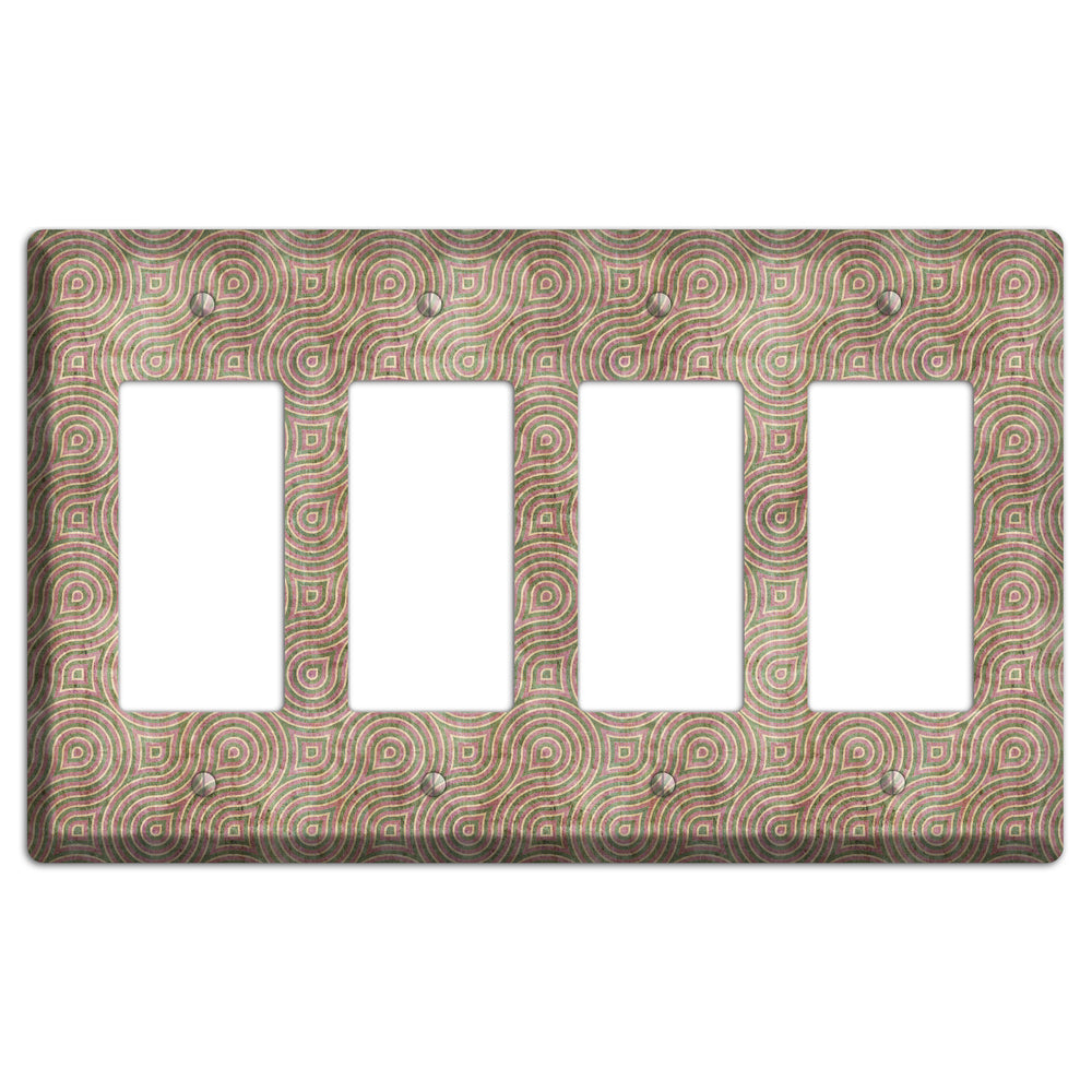 Brown Swirl 4 Rocker Wallplate