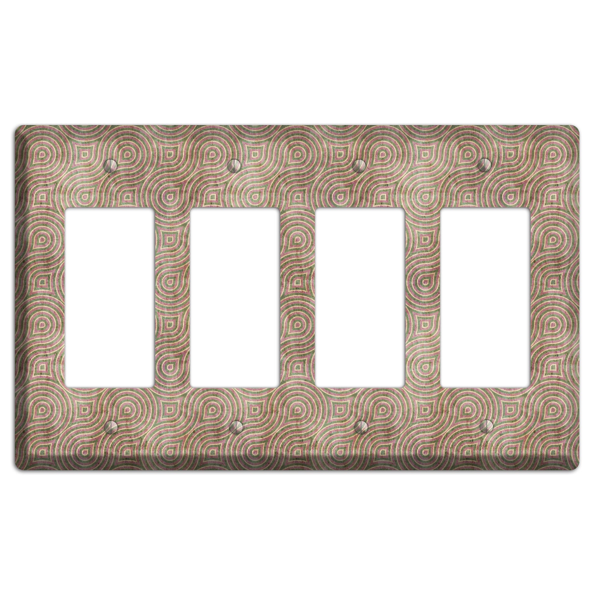 Brown Swirl 4 Rocker Wallplate