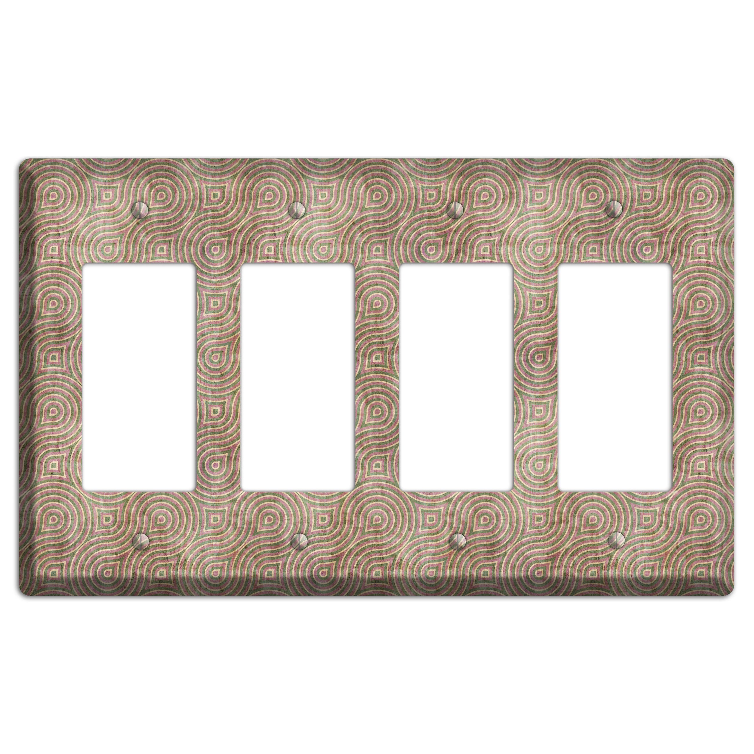 Brown Swirl 4 Rocker Wallplate