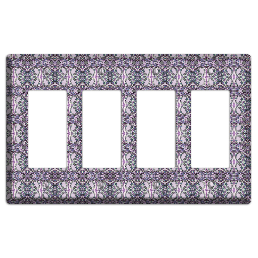Pink Purple Sage Tapestry 4 Rocker Wallplate