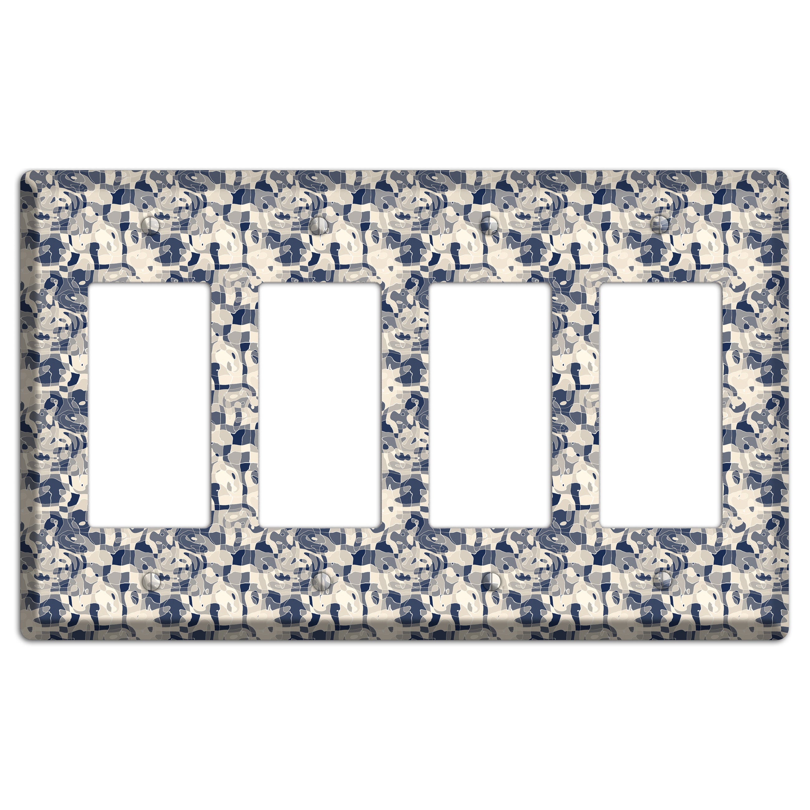 Multi Olive Bubble Dots 4 Rocker Wallplate