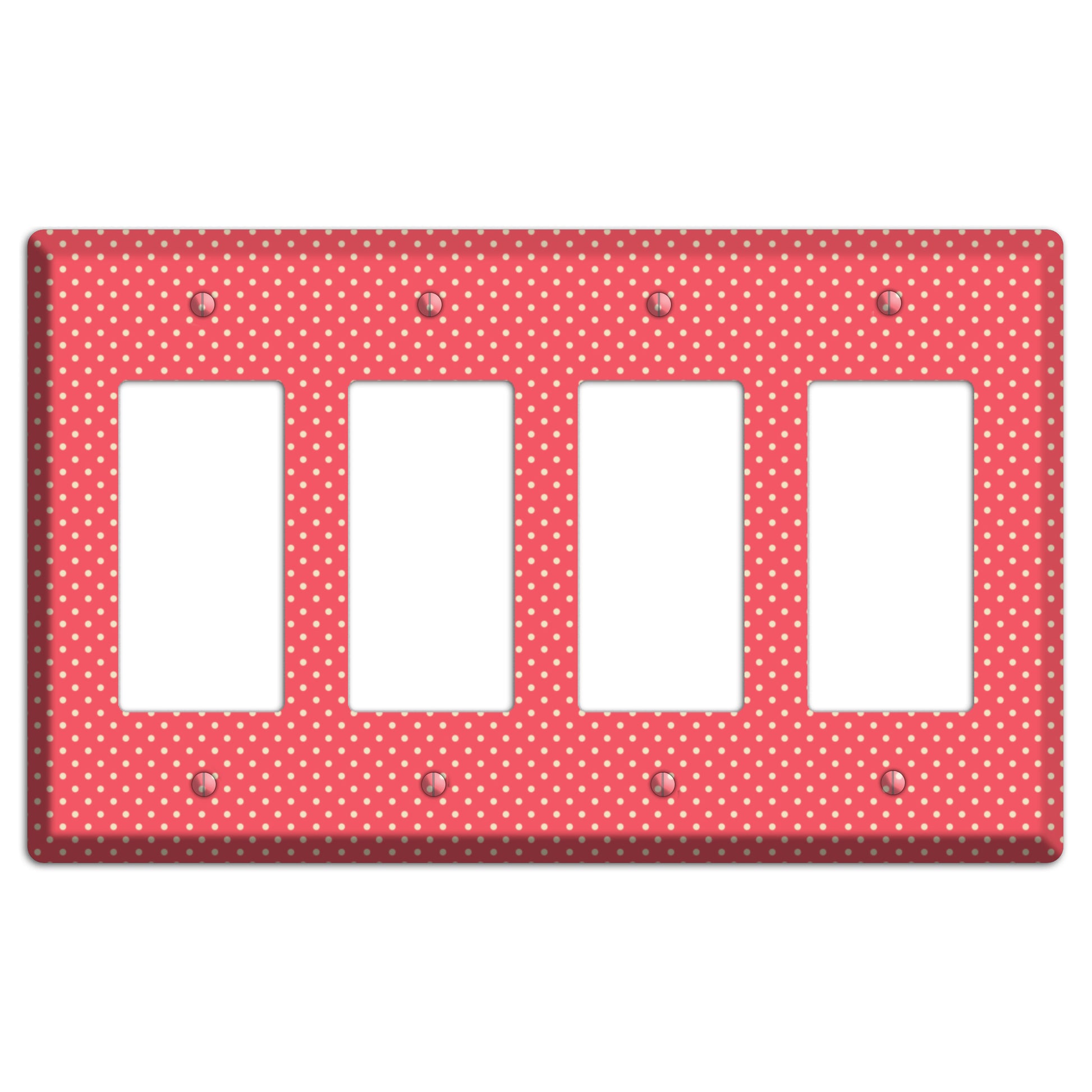 Multi Pink Tiny Polka Dots 4 Rocker Wallplate